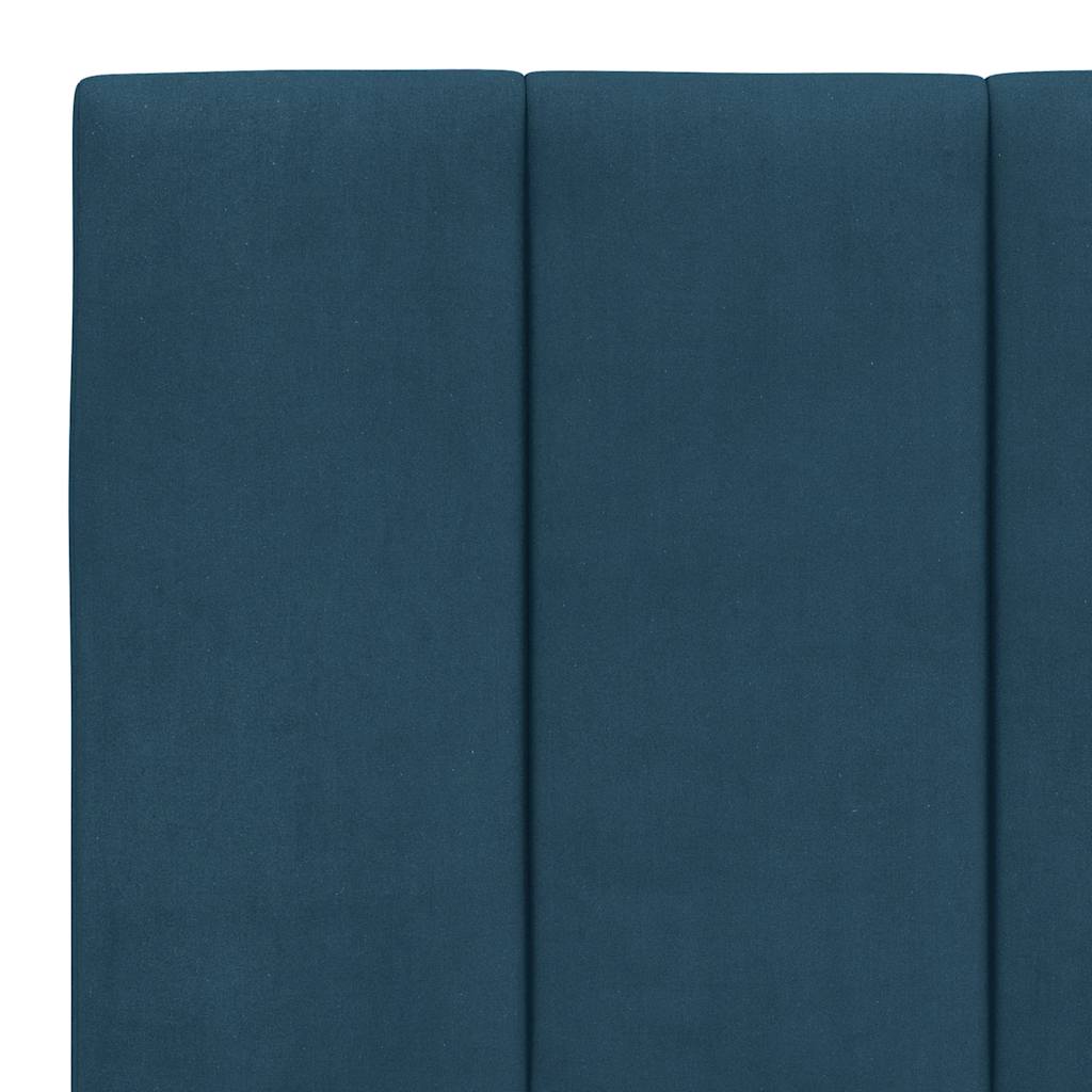 Lit avec matelas Hanko bleu 200x200 cm velours - XIOS