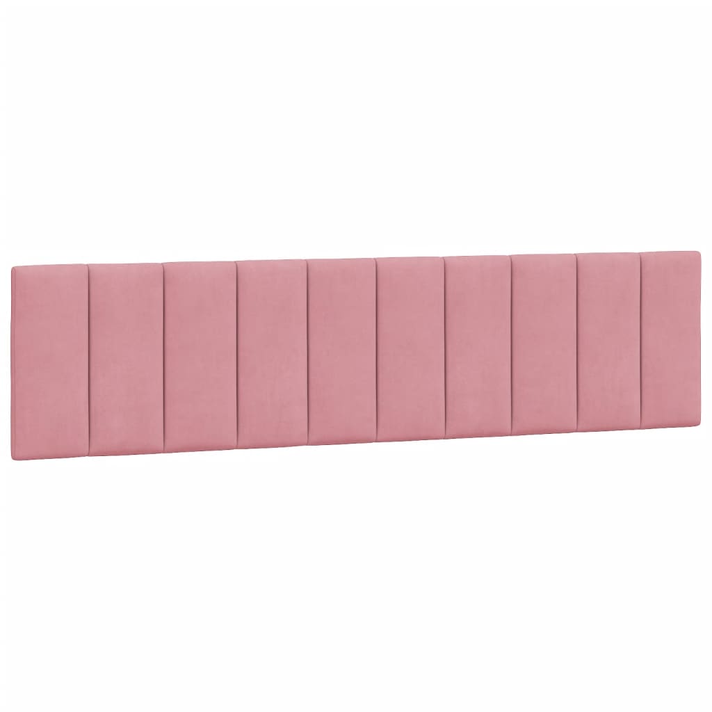 Lit avec matelas Hanko rose 200x200 cm velours - XIOS