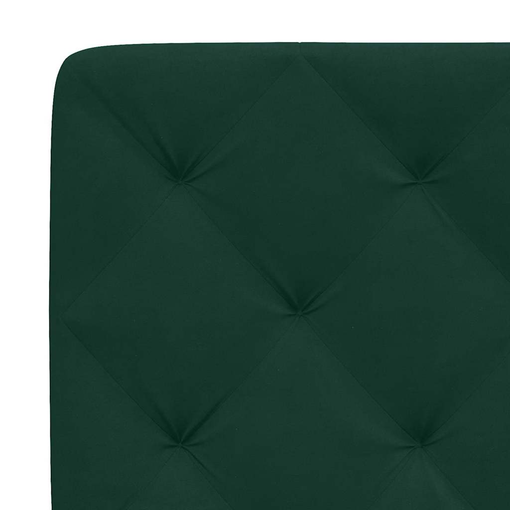 Lit avec matelas vert foncé 80x200 cm velours - XIOS