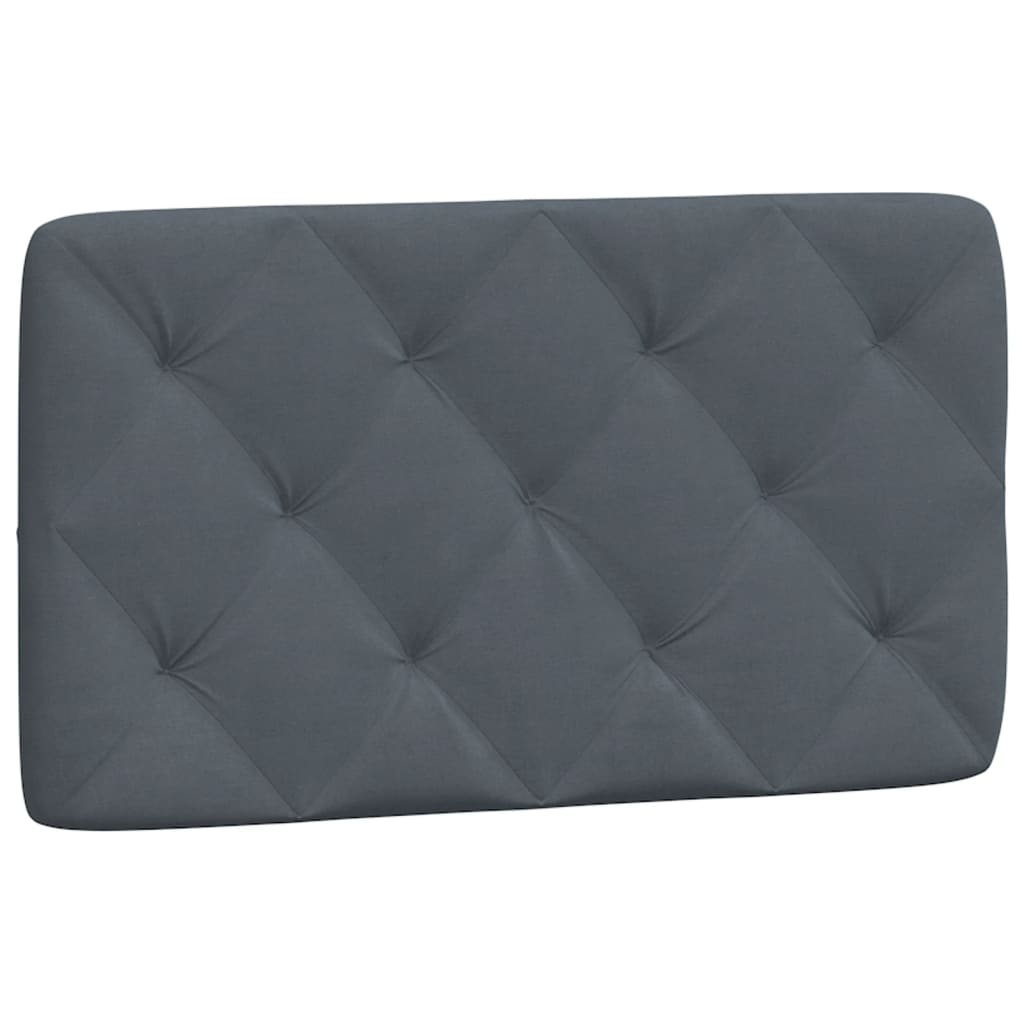 Lit avec matelas gris foncé 90x190 cm velours - XIOS
