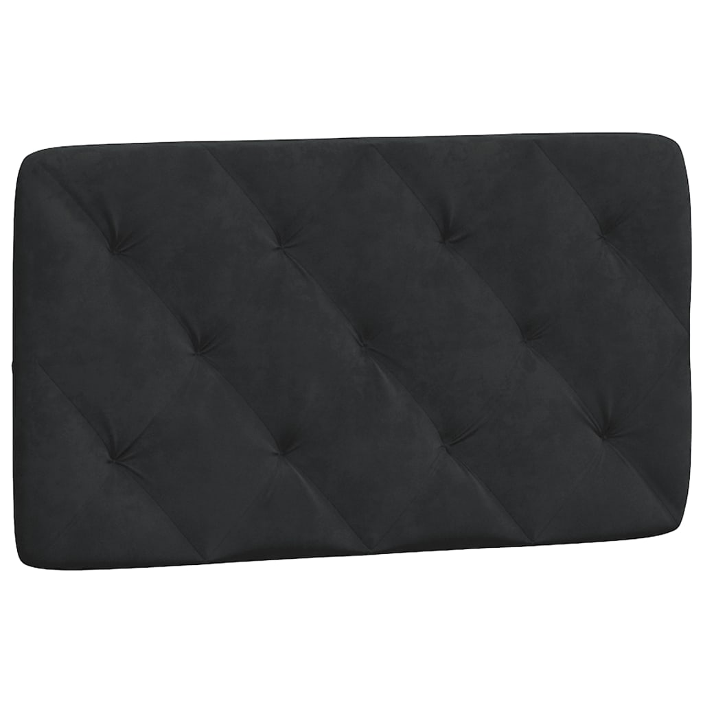 Lit avec matelas noir 90x190 cm velours - XIOS