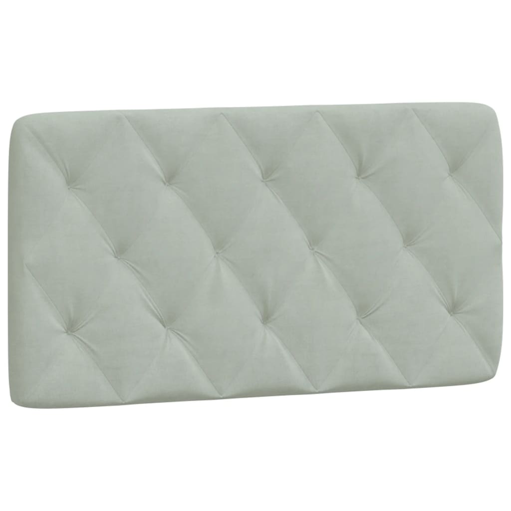 Lit avec matelas gris clair 100x200 cm velours - XIOS