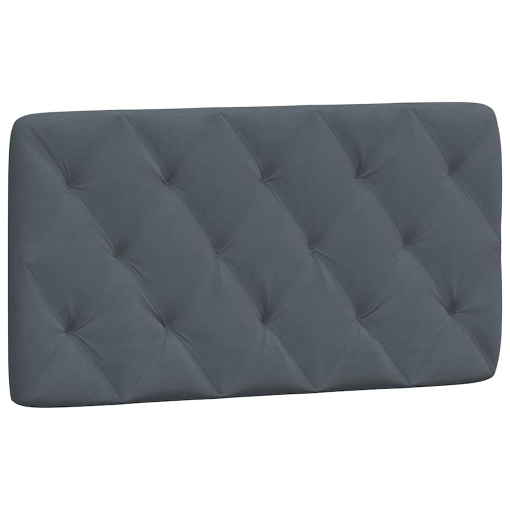 Lit avec matelas gris foncé 100x200 cm velours - XIOS