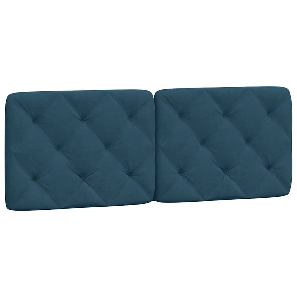 Lit avec matelas bleu 120x200 cm velours - XIOS