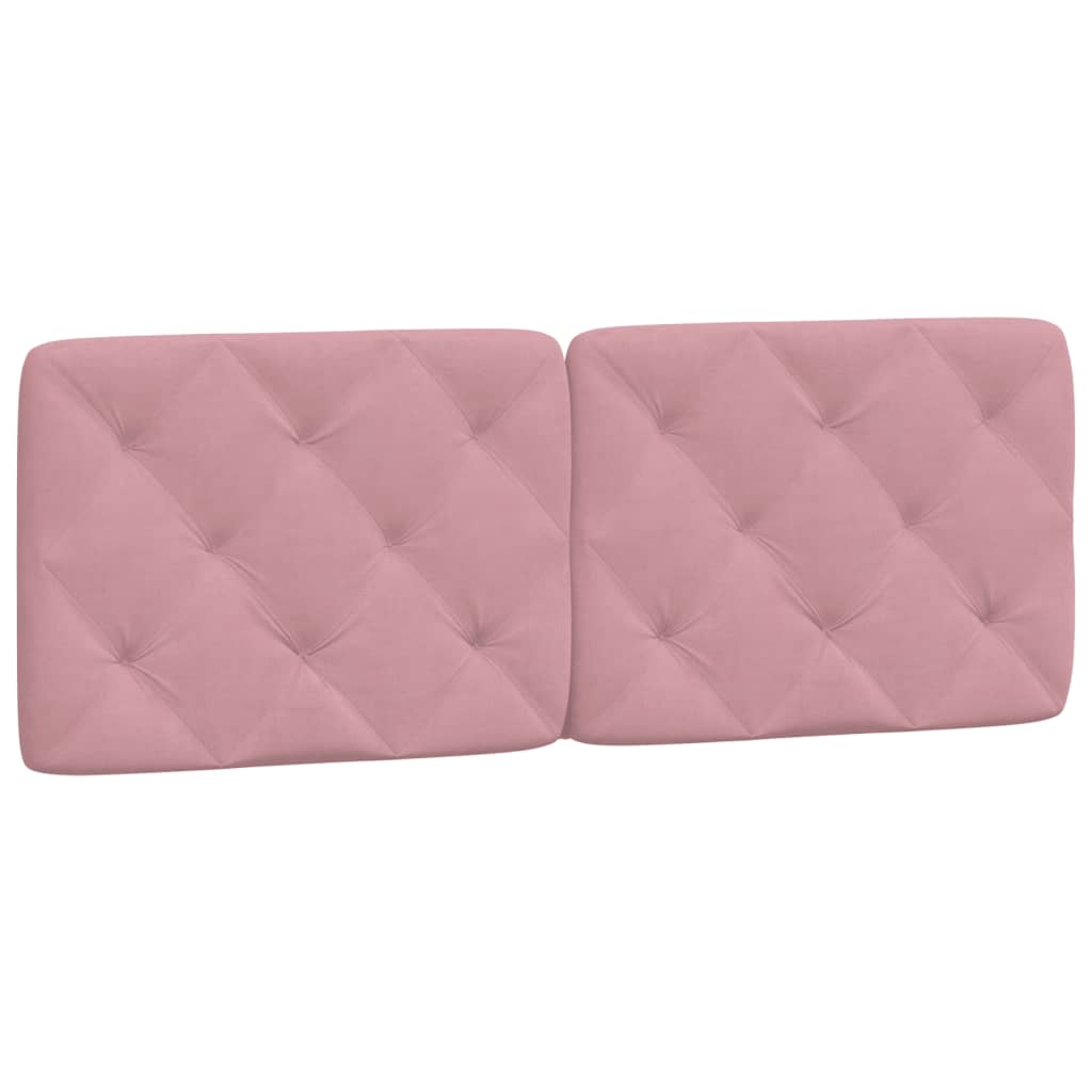 Lit avec matelas rose 140x190 cm velours - XIOS