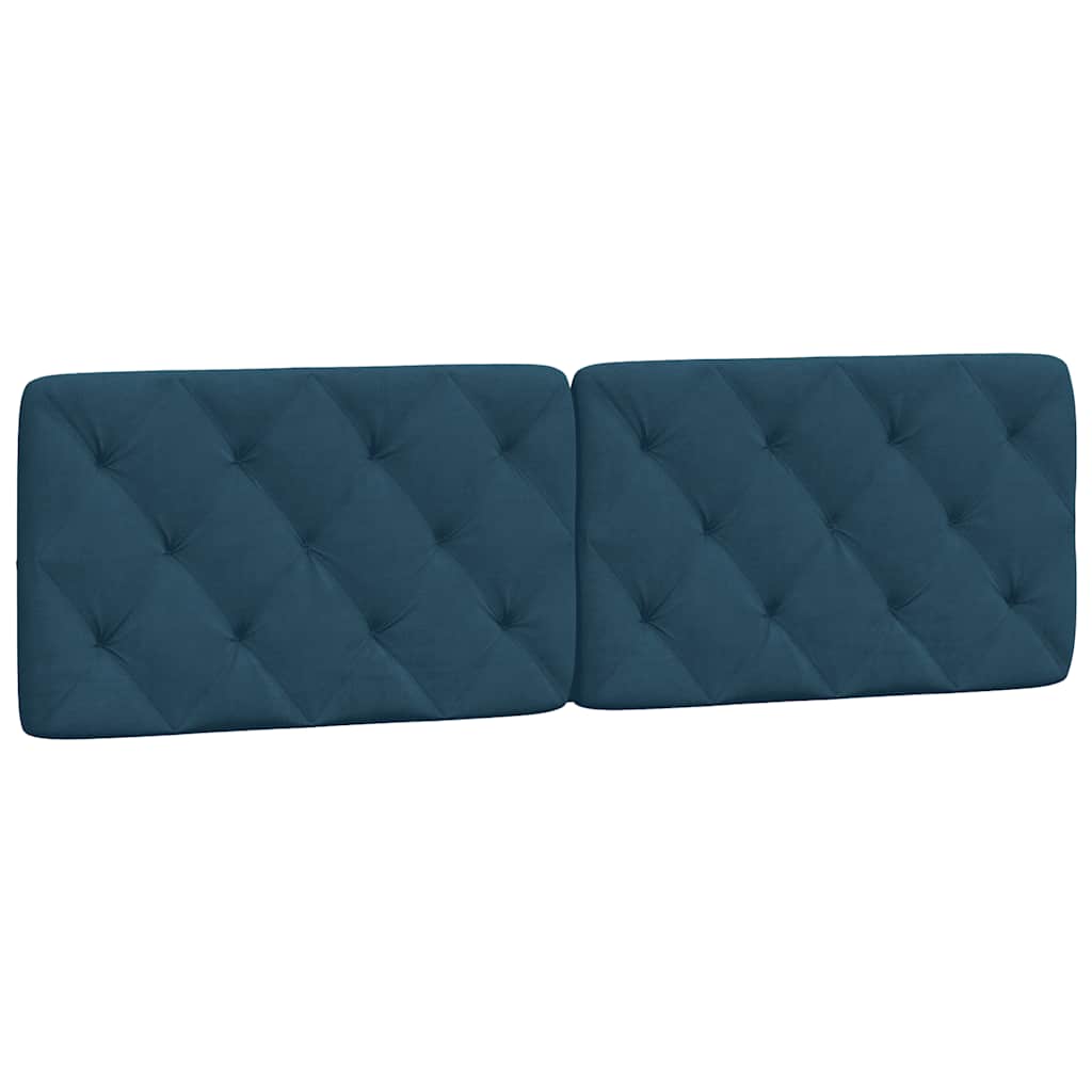Lit avec matelas bleu 160x200 cm velours - XIOS