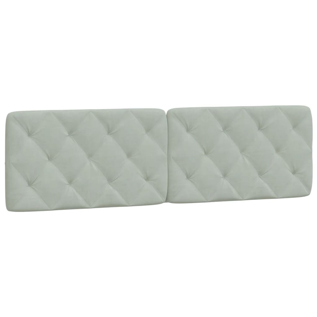 Lit avec matelas gris clair 180x200 cm velours - XIOS
