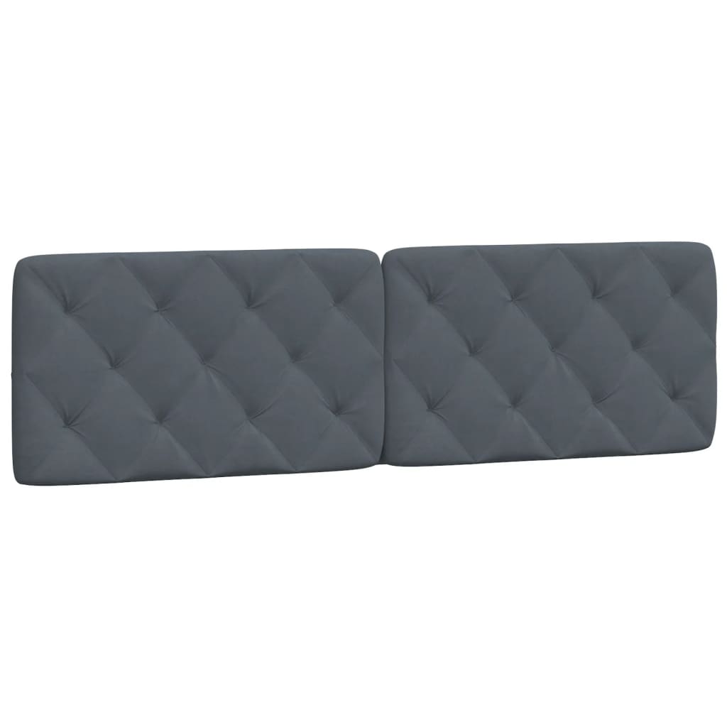 Lit avec matelas gris foncé 180x200 cm velours - XIOS