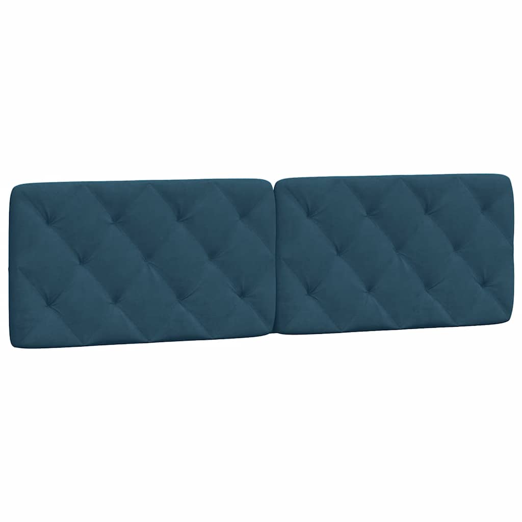Lit avec matelas bleu 180x200 cm velours - XIOS