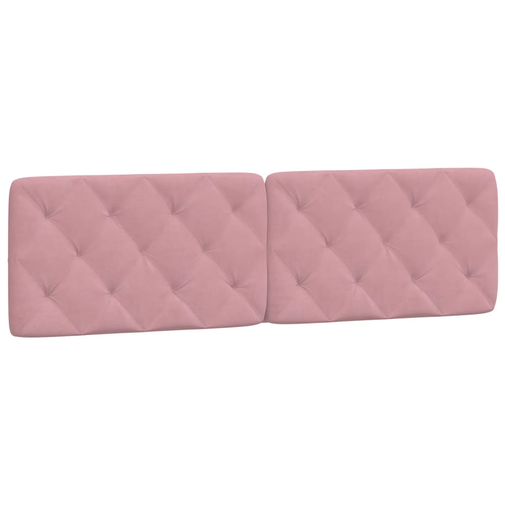 Lit avec matelas rose 180x200 cm velours - XIOS