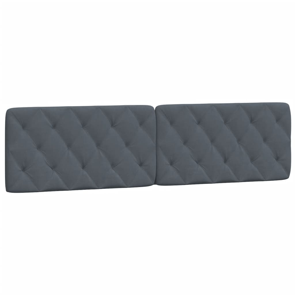 Lit avec matelas gris foncé 200x200 cm velours - XIOS
