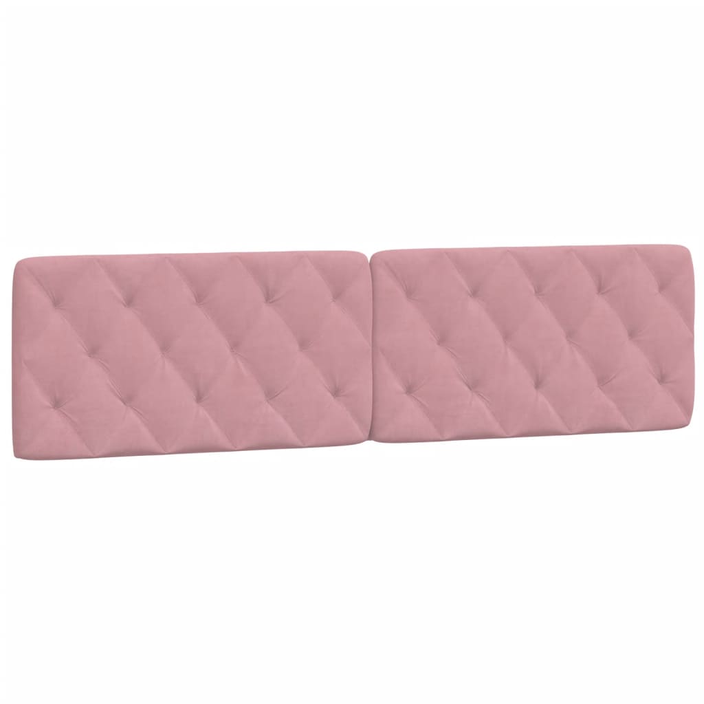 Lit avec matelas rose 200x200 cm velours - XIOS