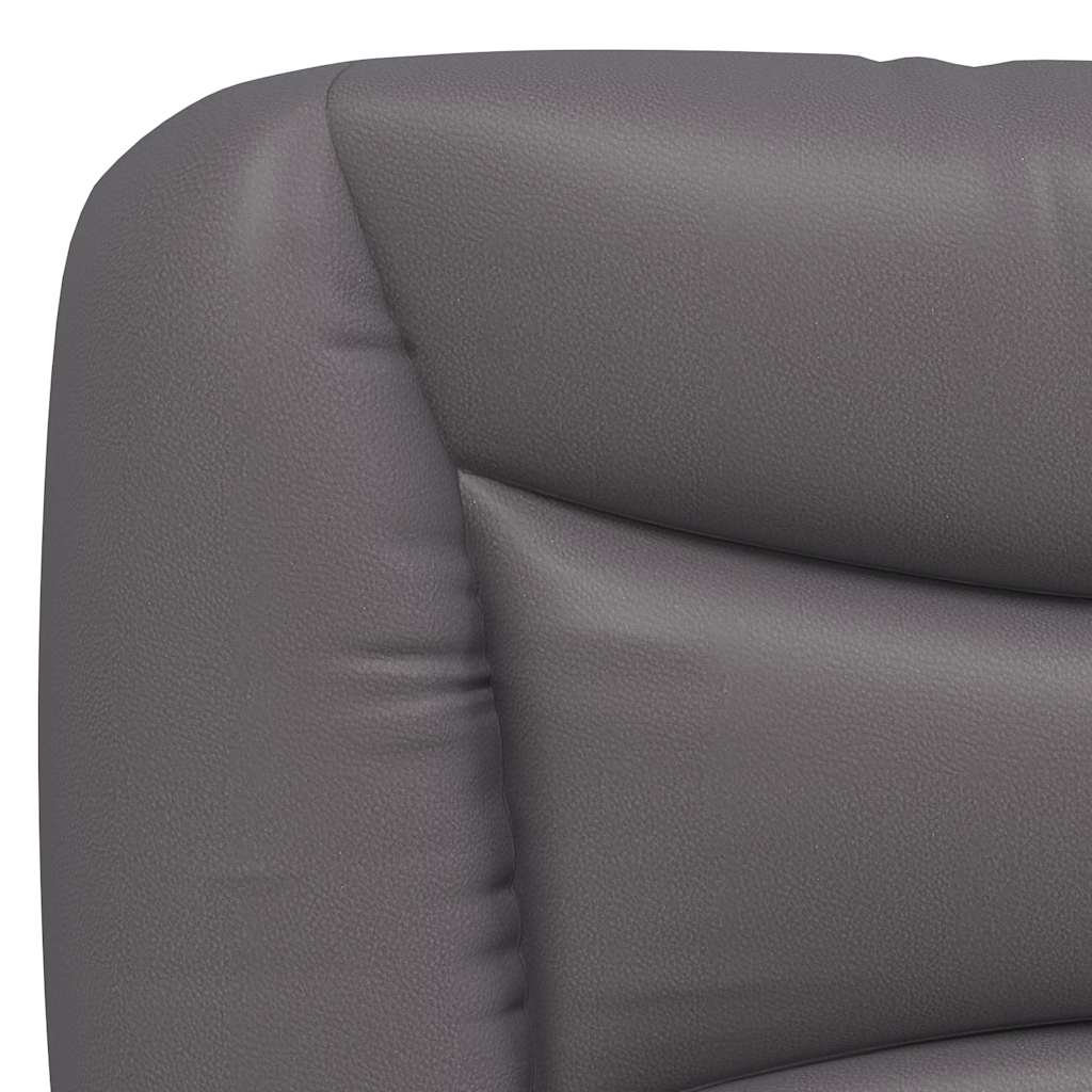 Lit avec matelas Hvar gris 90x200 cm similicuir - XIOS