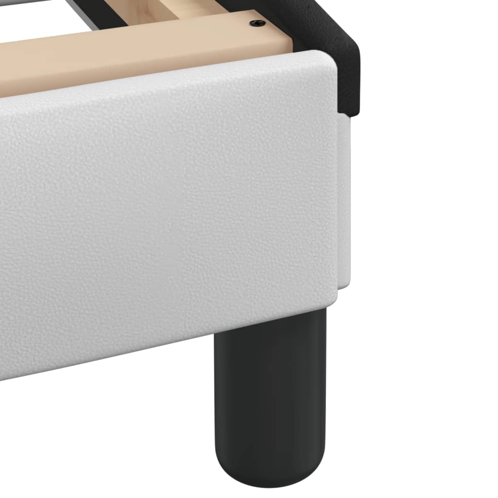 Lit avec matelas Hvar blanc et noir 180x200 cm similicuir - XIOS