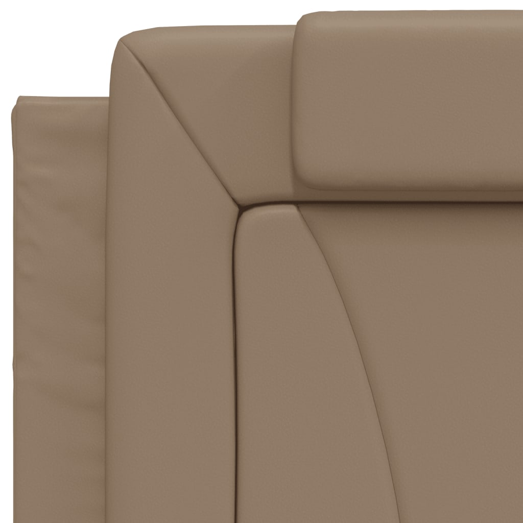 Lit Viana avec matelas cappuccino 80x200 cm similicuir - XIOS