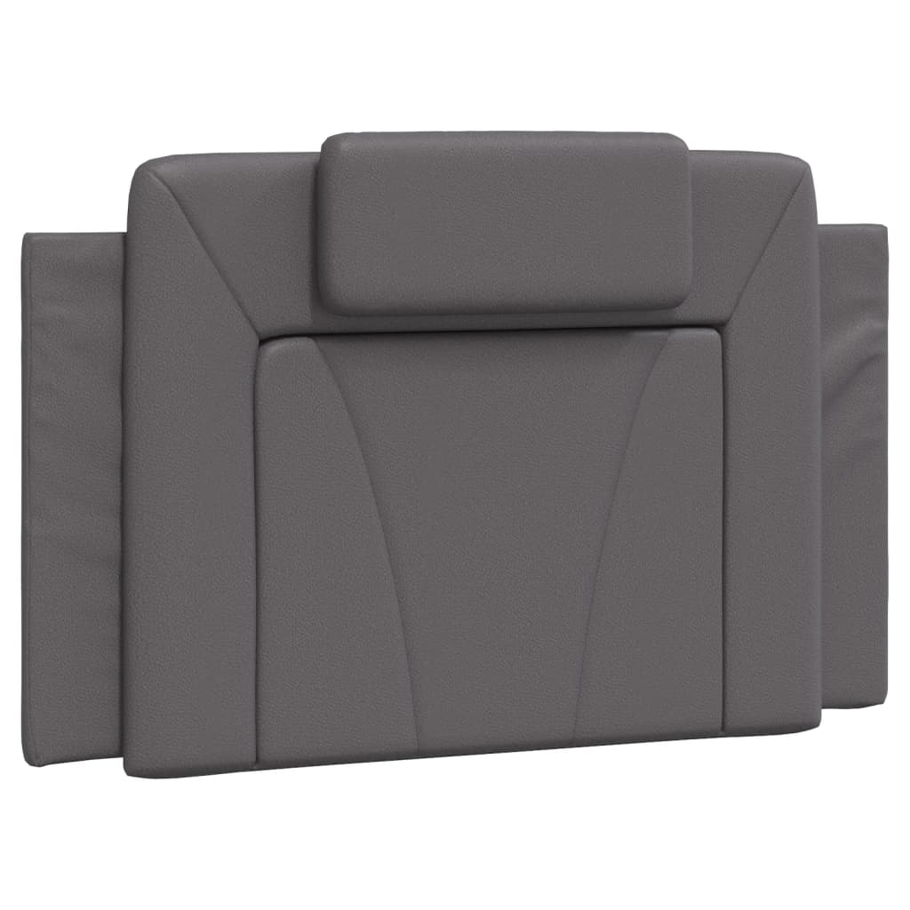Lit Viana avec matelas gris 90x190 cm similicuir - XIOS