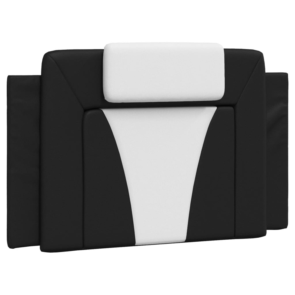 Lit Viana avec matelas noir et blanc 90x190 cm similicuir - XIOS