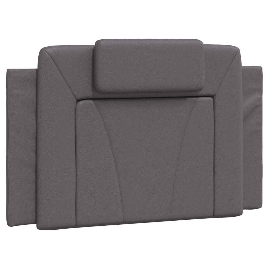 Lit Viana avec matelas gris 90x200 cm similicuir - XIOS