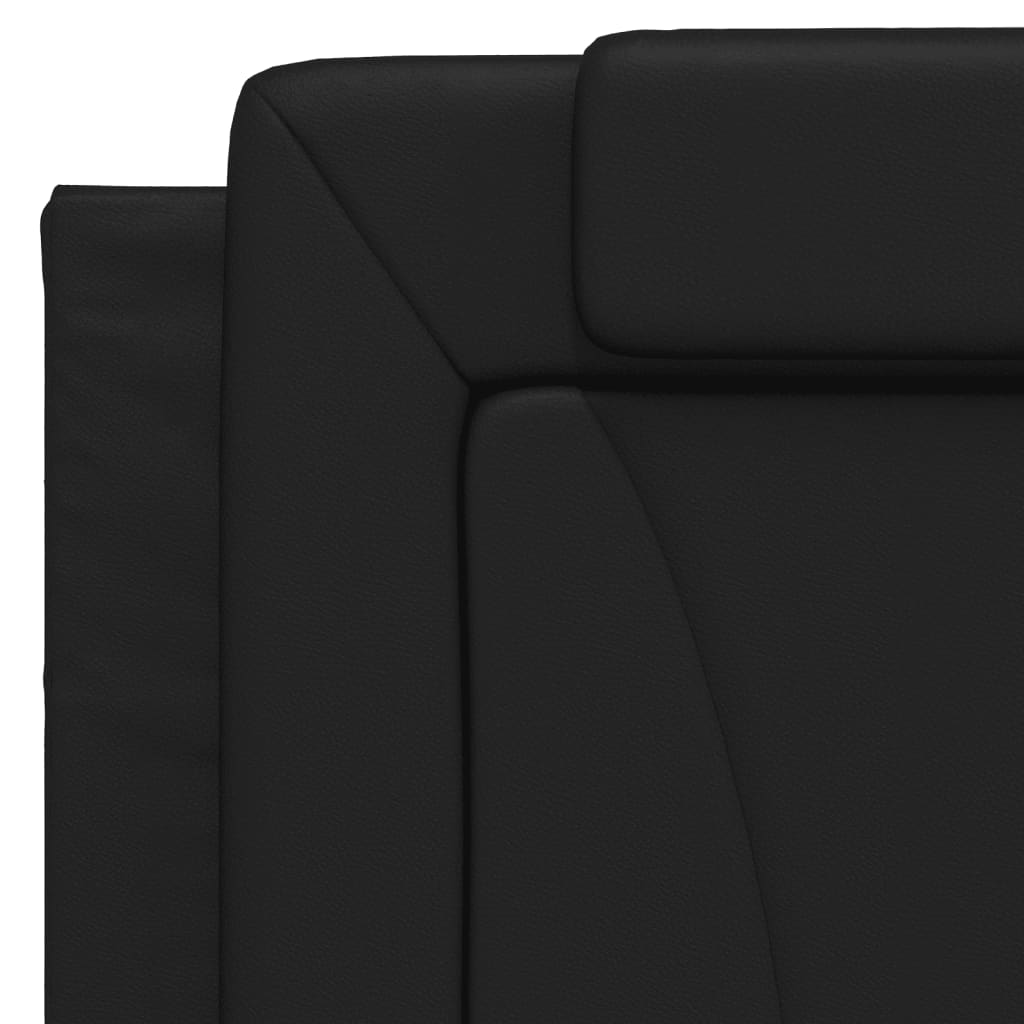 Lit Viana avec matelas noir 100x200 cm similicuir - XIOS