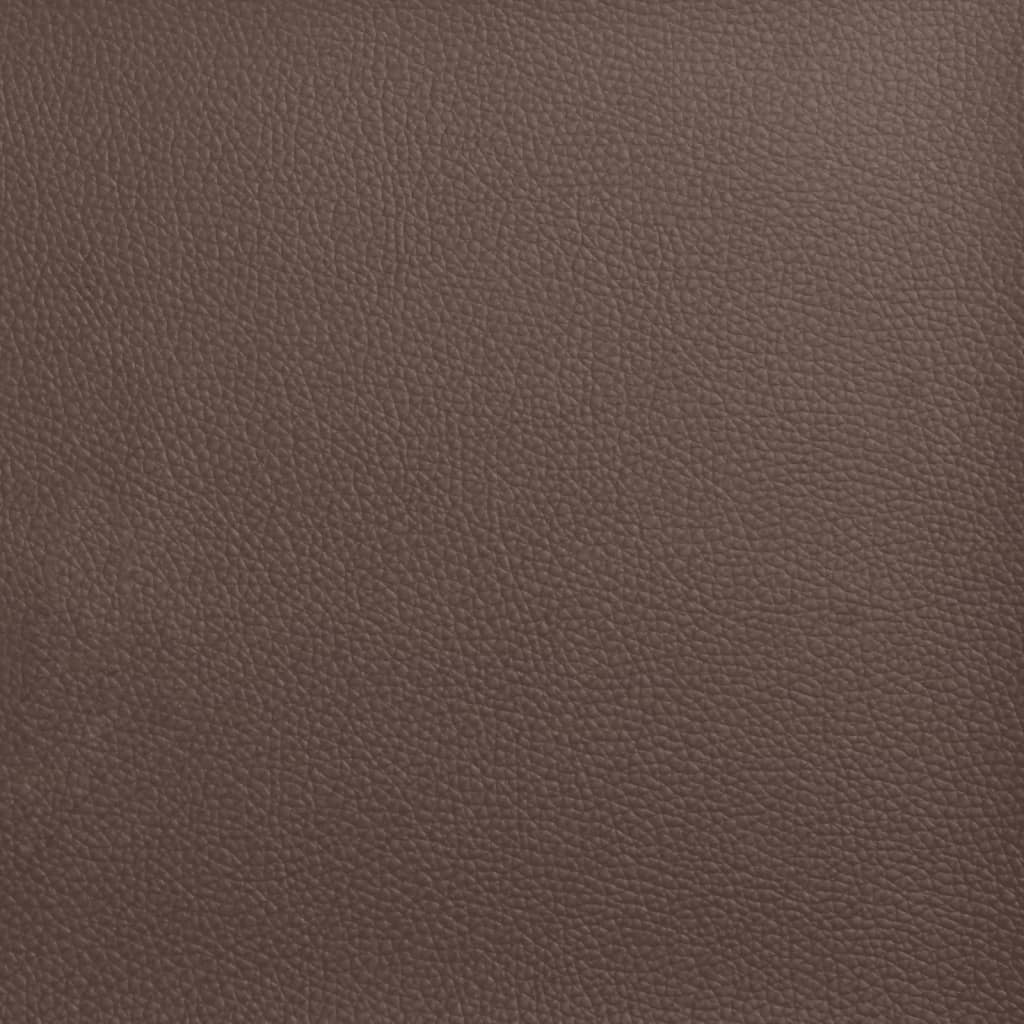 Lit Viana avec matelas marron 100x200 cm similicuir - XIOS