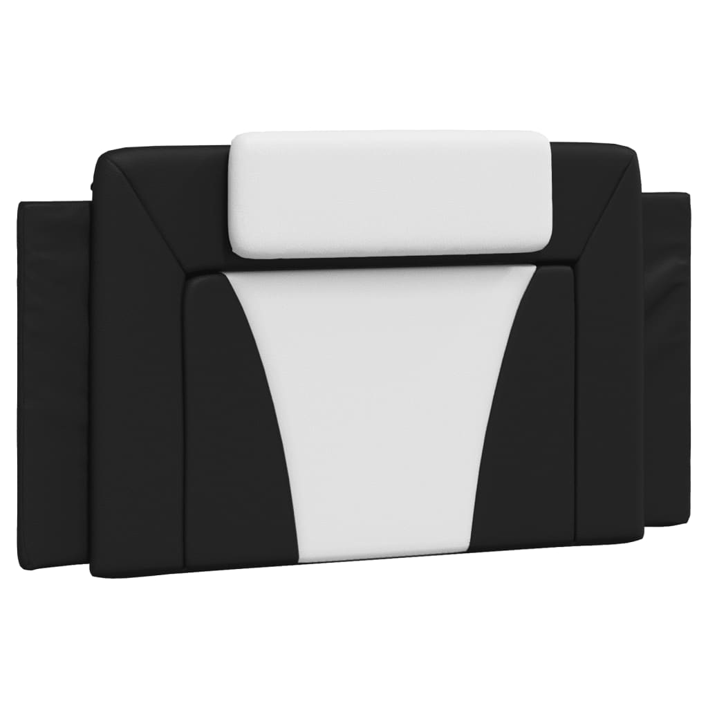 Lit Viana avec matelas noir et blanc 100x200 cm similicuir - XIOS