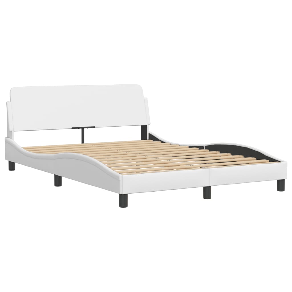Lit Viana avec matelas blanc 120x200 cm similicuir - XIOS