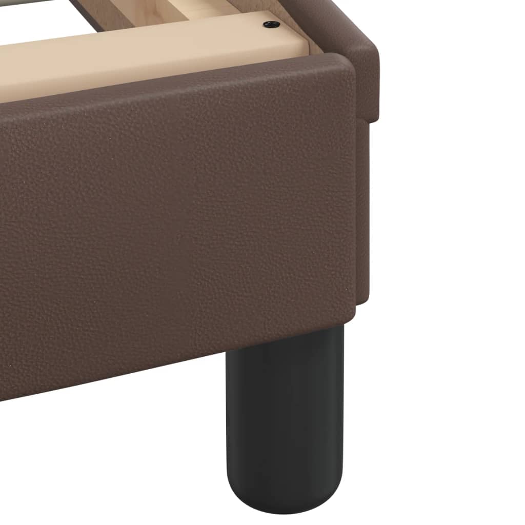 Lit Viana avec matelas marron 120x200 cm similicuir - XIOS