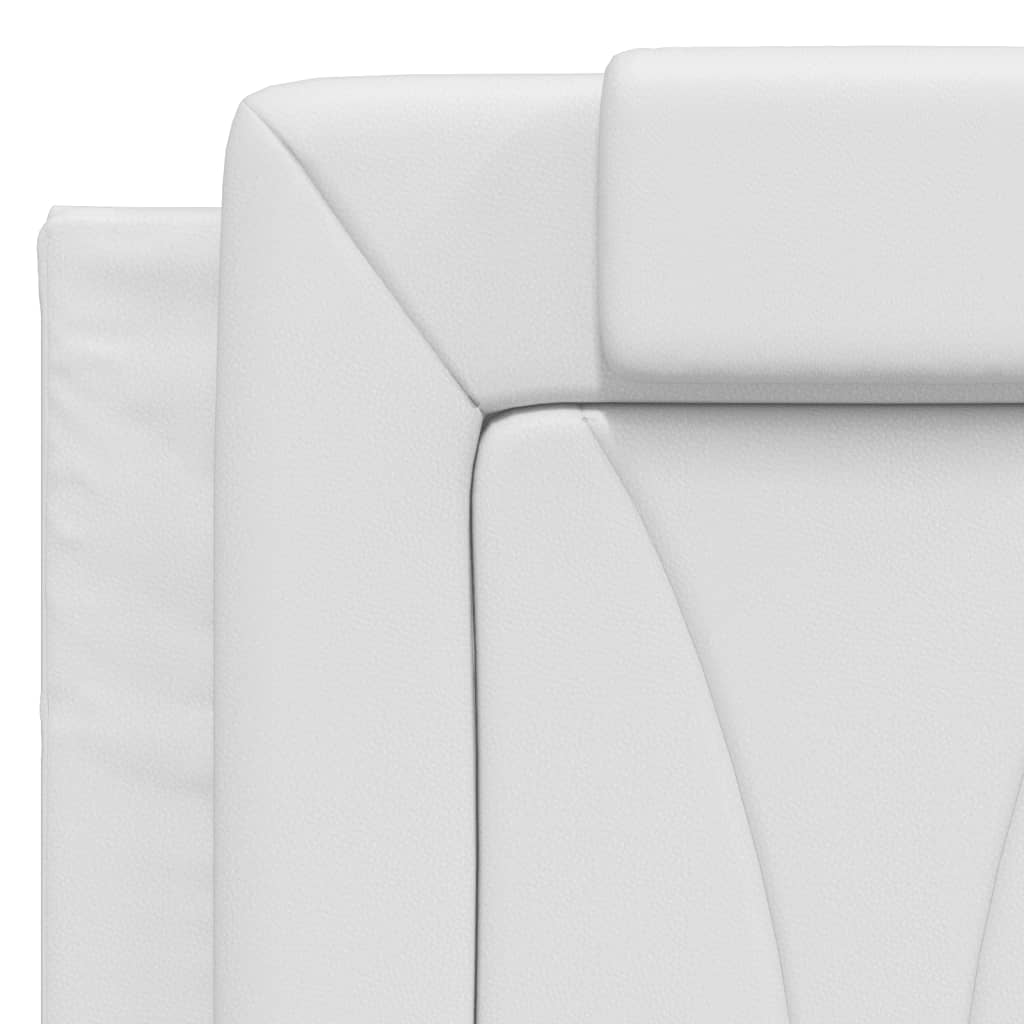 Lit Viana avec matelas blanc 140x200 cm similicuir - XIOS