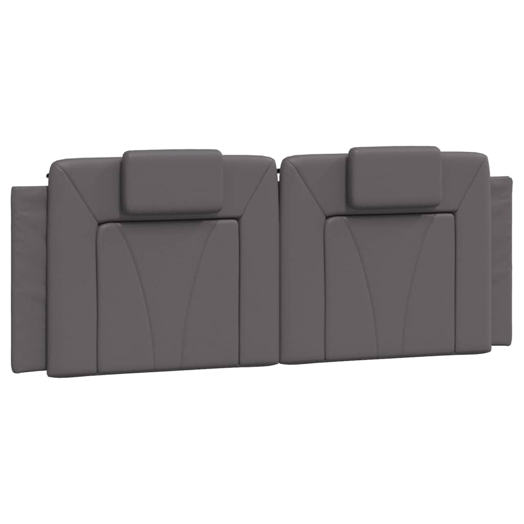 Lit Viana avec matelas gris 140x200 cm similicuir - XIOS