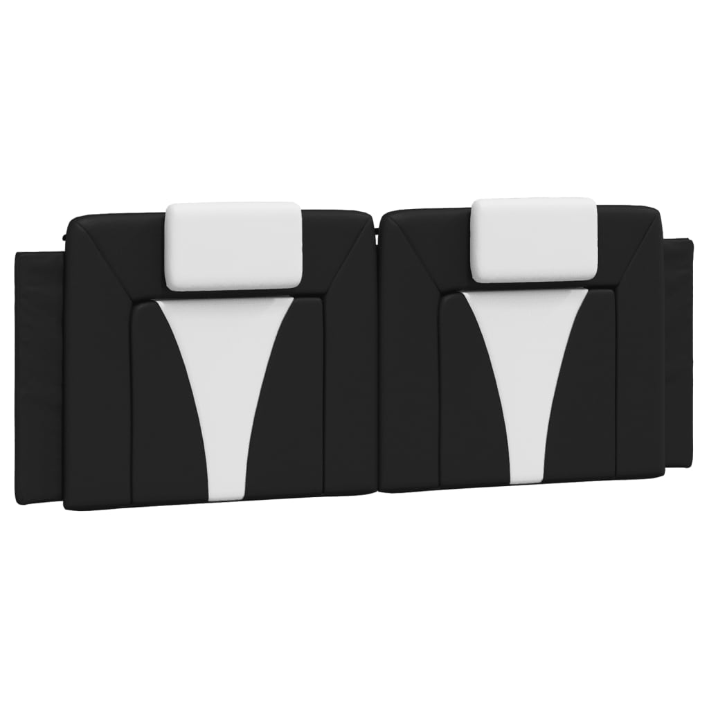 Lit Viana avec matelas noir et blanc 140x200 cm similicuir - XIOS