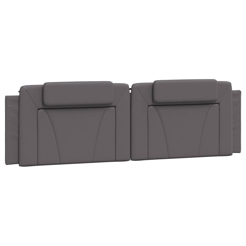 Lit Viana avec matelas gris 180x200 cm similicuir - XIOS