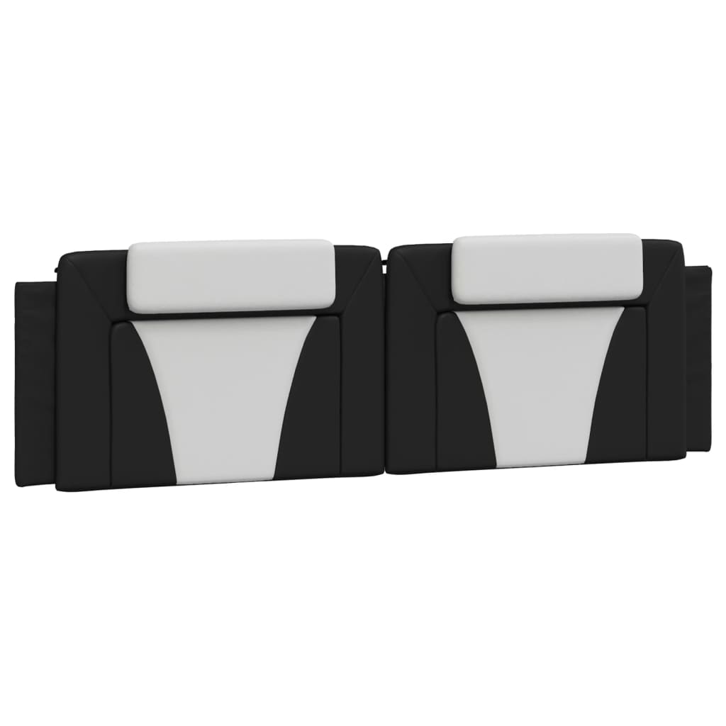 Lit Viana avec matelas noir et blanc 180x200 cm similicuir - XIOS