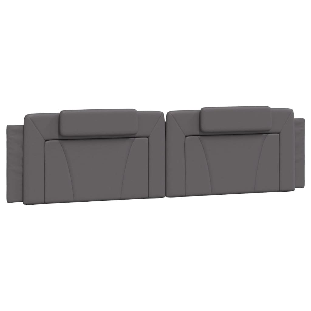 Lit Viana avec matelas gris 200x200 cm similicuir - XIOS