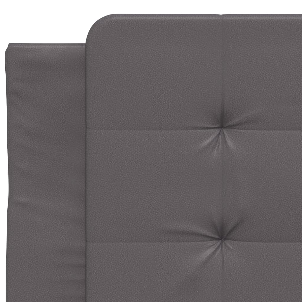 Cadre de lit sans matelas Zadar gris 90x190 cm similicuir - XIOS
