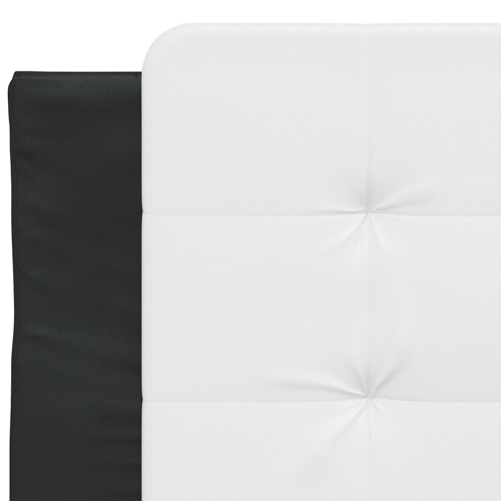 Cadre de lit sans matelas Zadar noir et blanc 90x190 cm similicuir - XIOS