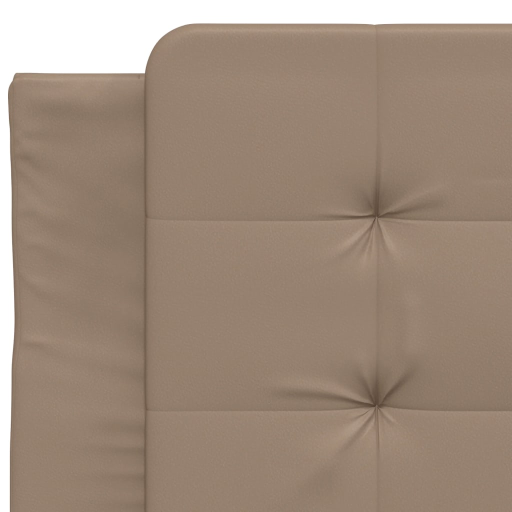 Lit avec matelas cappuccino 90x200 cm similicuir - XIOS