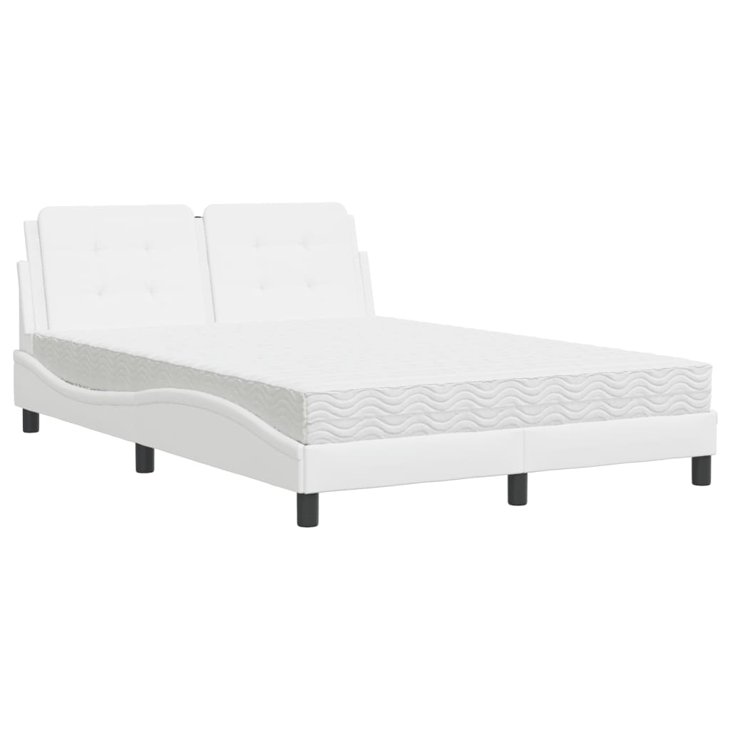 Cadre de lit sans matelas Zadar blanc 120x200 cm similicuir - XIOS