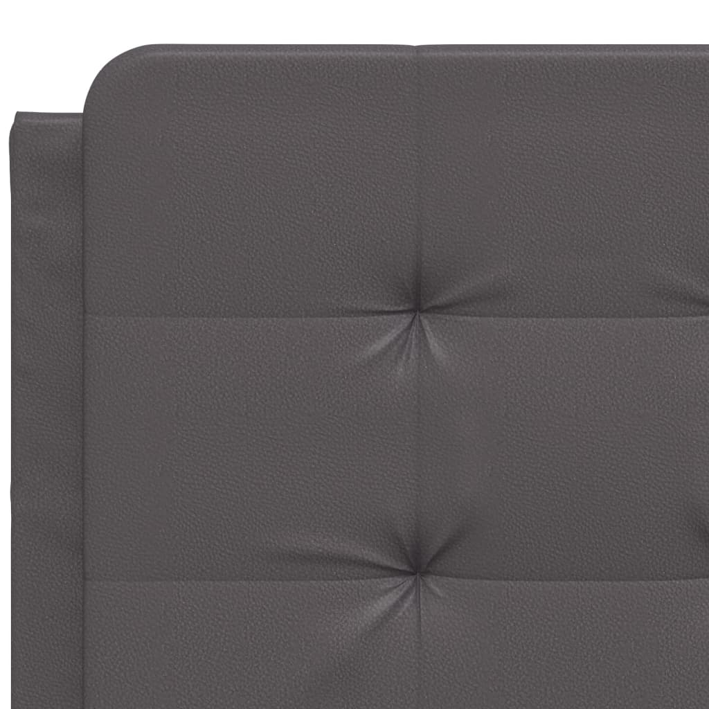 Lit avec matelas Zadar gris 140x200 cm similicuir - XIOS