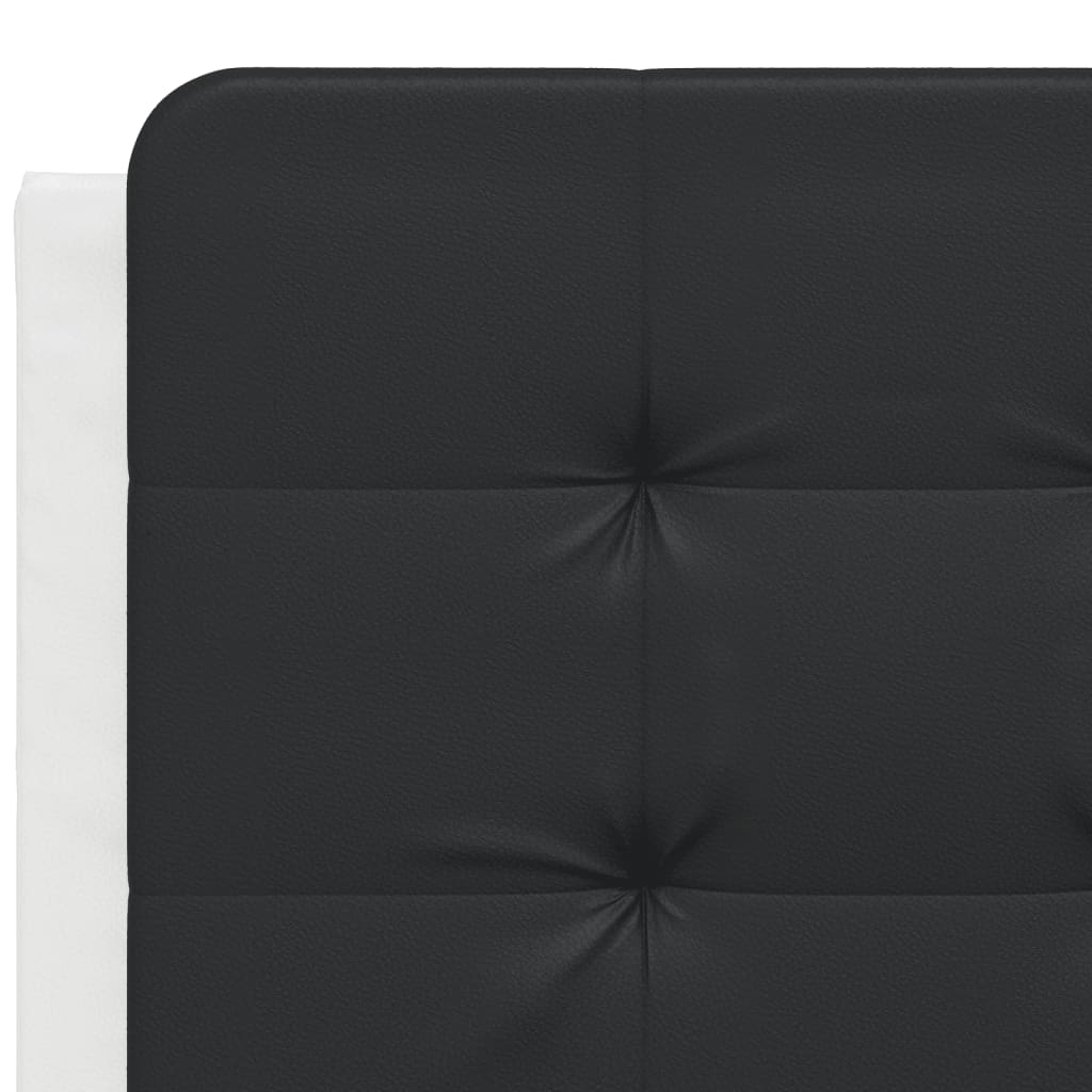 Lit avec matelas Zadar blanc et noir 140x200 cm similicuir - XIOS