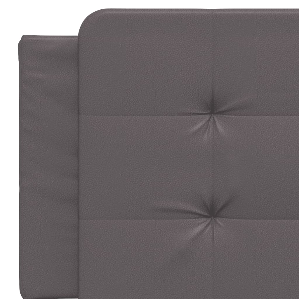 Lit avec matelas Zadar gris 160x200 cm similicuir - XIOS