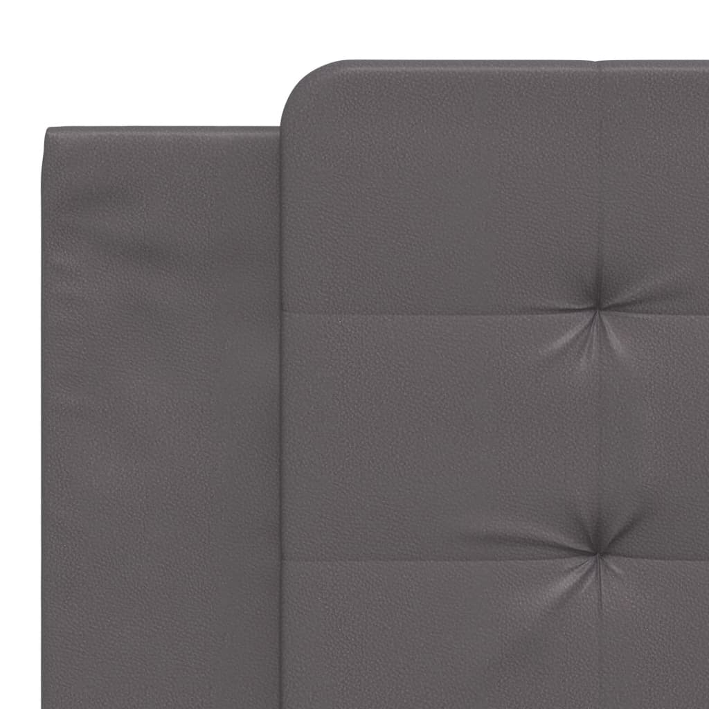 Lit avec matelas Zadar gris 180x200 cm similicuir - XIOS