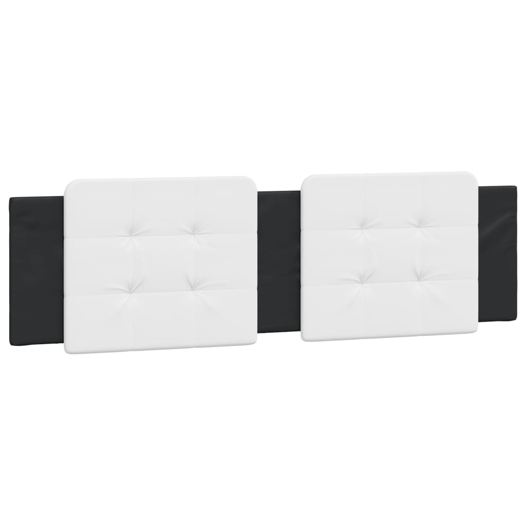 Lit avec matelas Zadar noir et blanc 180x200 cm similicuir - XIOS
