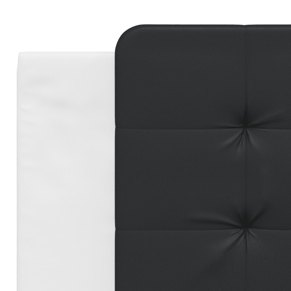 Lit avec matelas Zadar blanc et noir 180x200 cm similicuir - XIOS