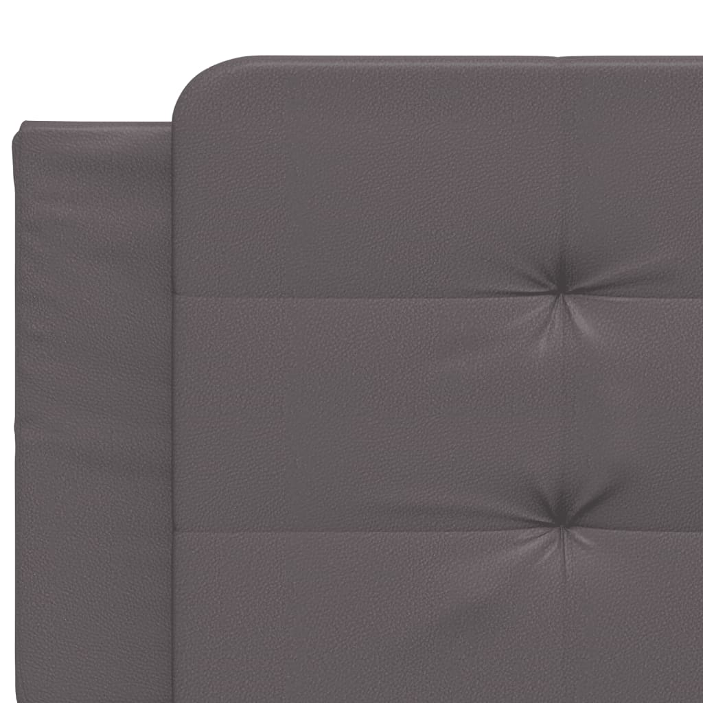 Lit avec matelas Zadar gris 200x200 cm similicuir - XIOS