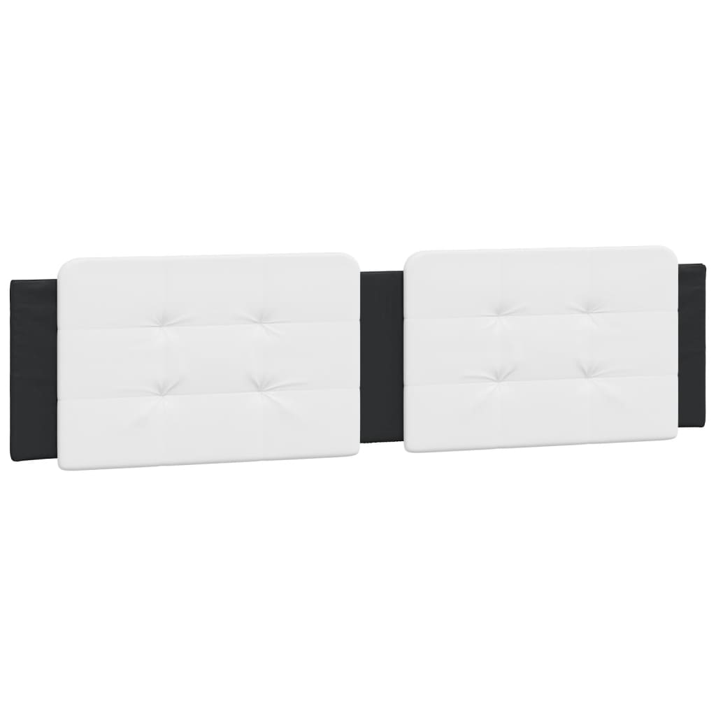 Lit avec matelas Zadar noir et blanc 200x200 cm similicuir - XIOS