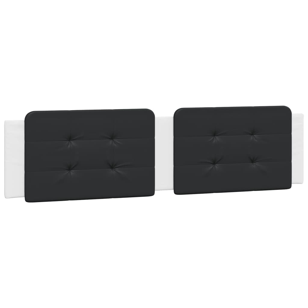Lit avec matelas Zadar blanc et noir 200x200 cm similicuir - XIOS