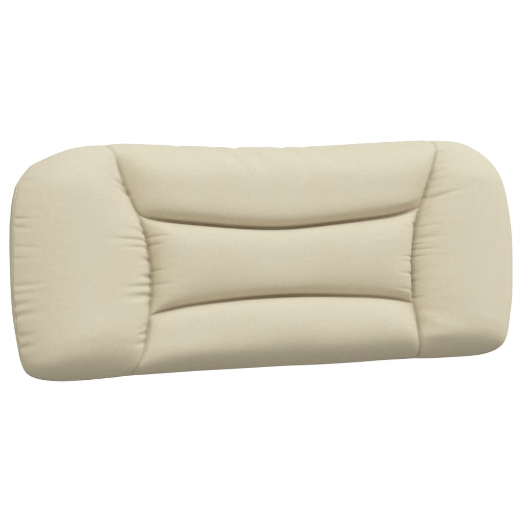 Cadre de lit avec LED sans matelas Hvar crème 100x200 cm tissu