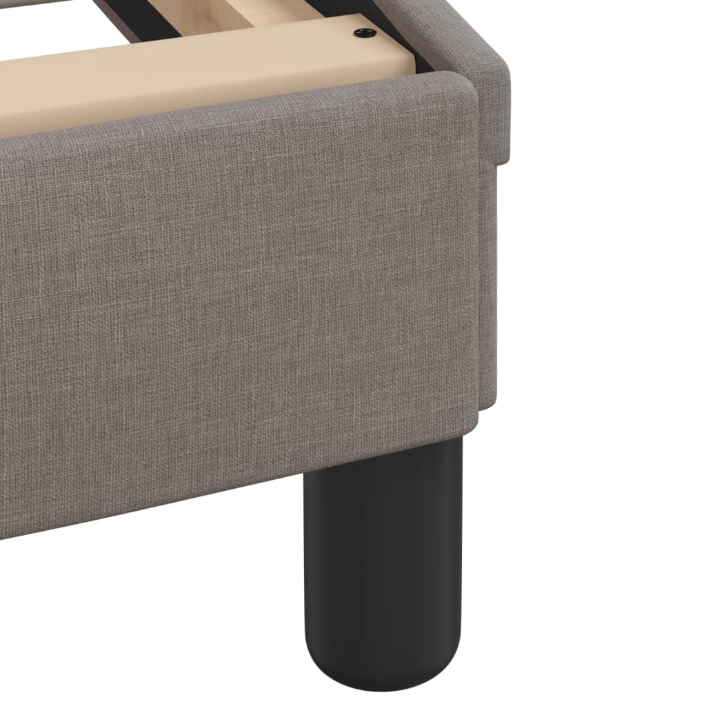 Cadre de lit avec LED sans matelas taupe 140x190 cm tissu - XIOS