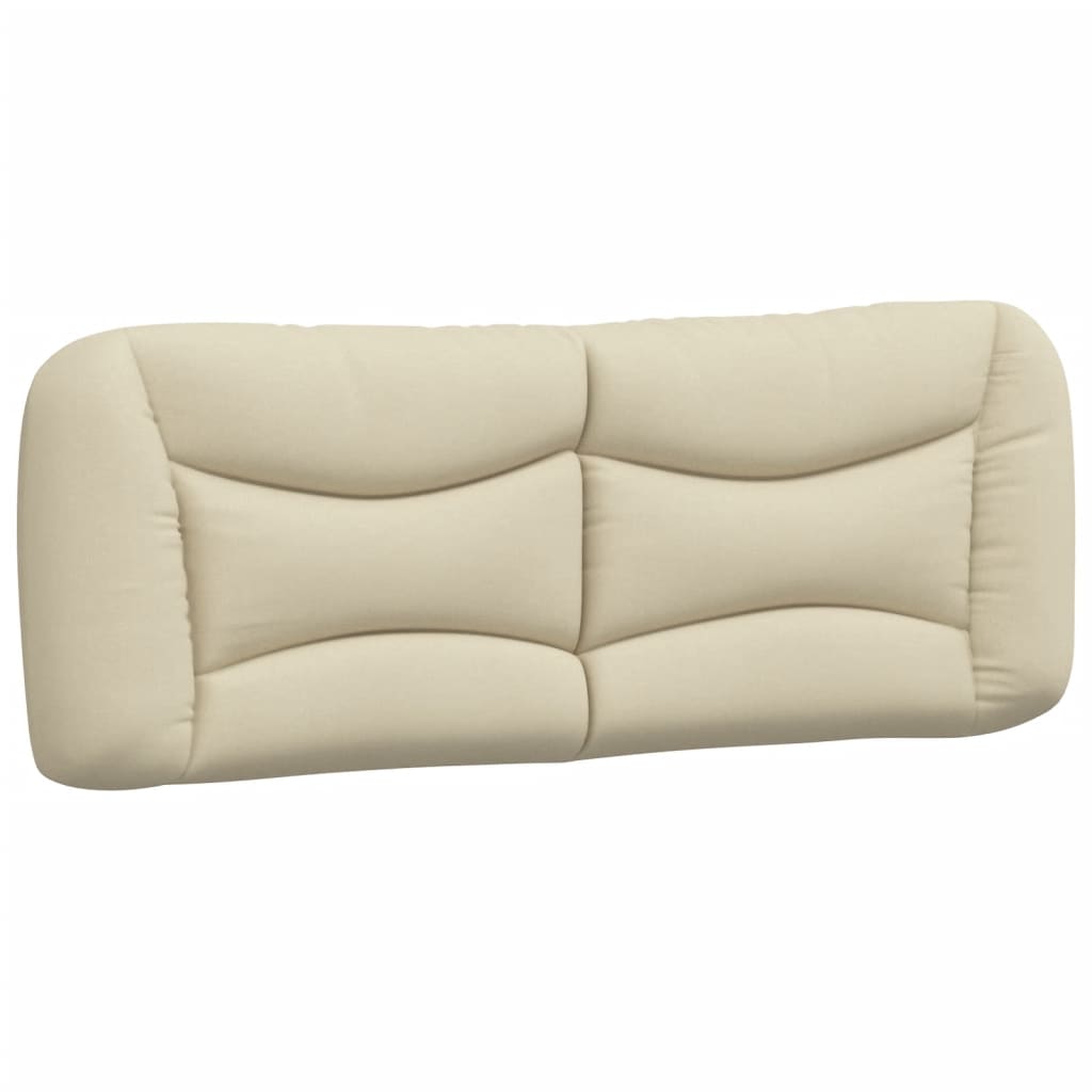 Cadre de lit avec LED sans matelas crème 140x200 cm tissu - XIOS