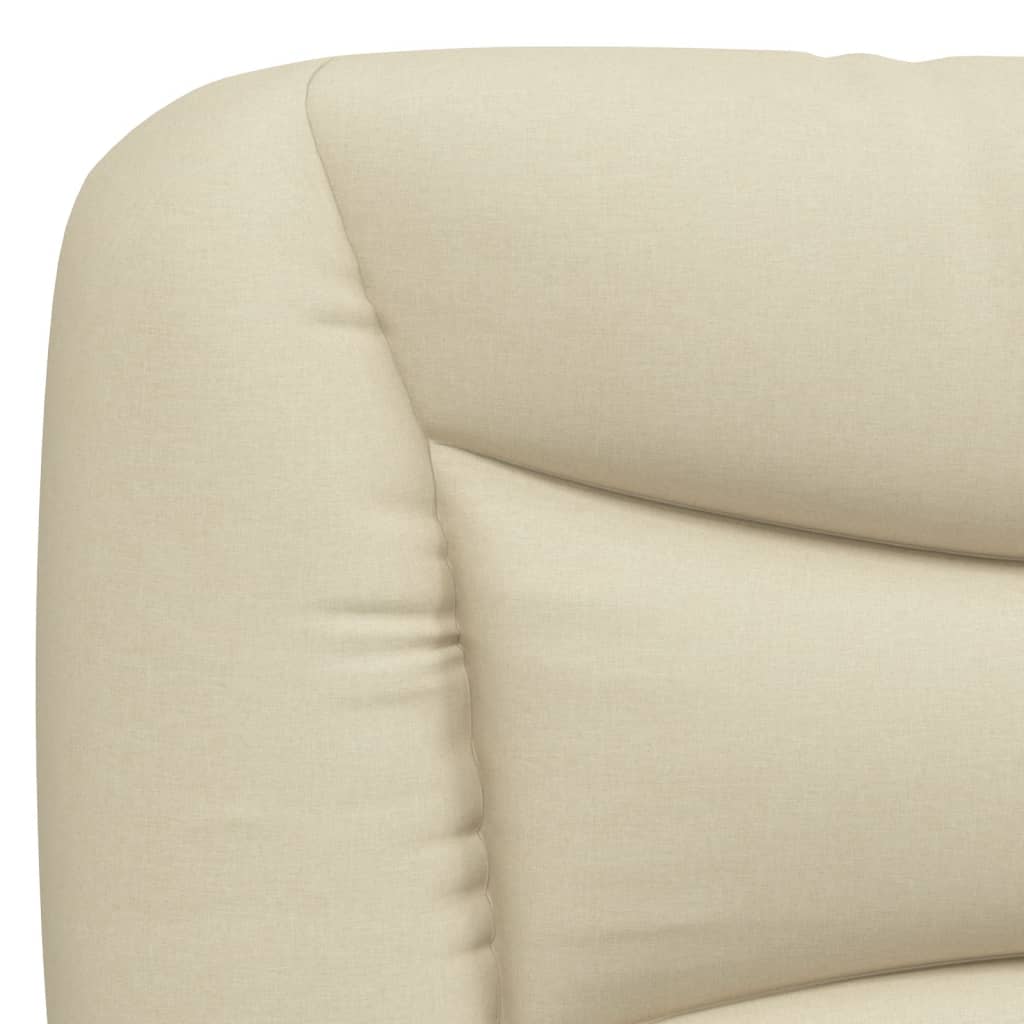 Cadre de lit avec LED sans matelas Hvar crème 180x200 cm tissu - XIOS